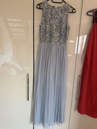 LACE & BEADS Festkleid Pailletten Tüll Grösse Petite 8 neu