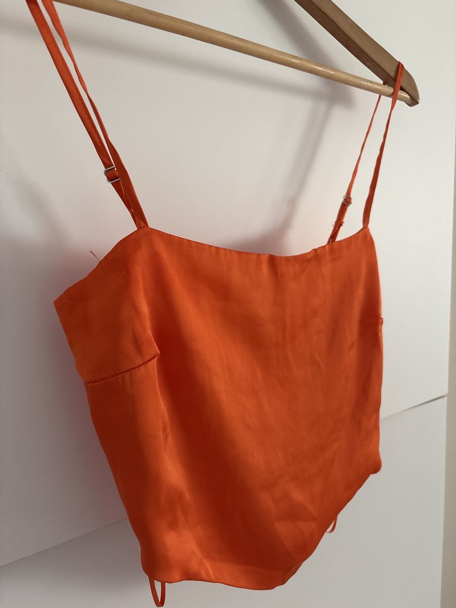 Stradivarius Top: Top orange Stradivarius, taille S - État impeccable ! – Nuovo (secondo la descrizione) da Pully venduto da kaba07 1