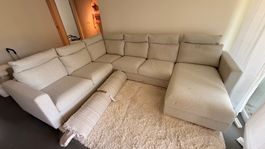 Grosse U-Form Wohnlandschaft beige, Top Zustand VIMLE