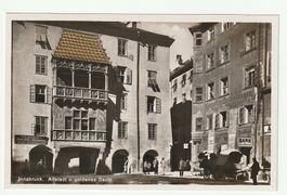 Postkarte Reliefkarte Goldenes Dachl Innsbruck Altstadt
