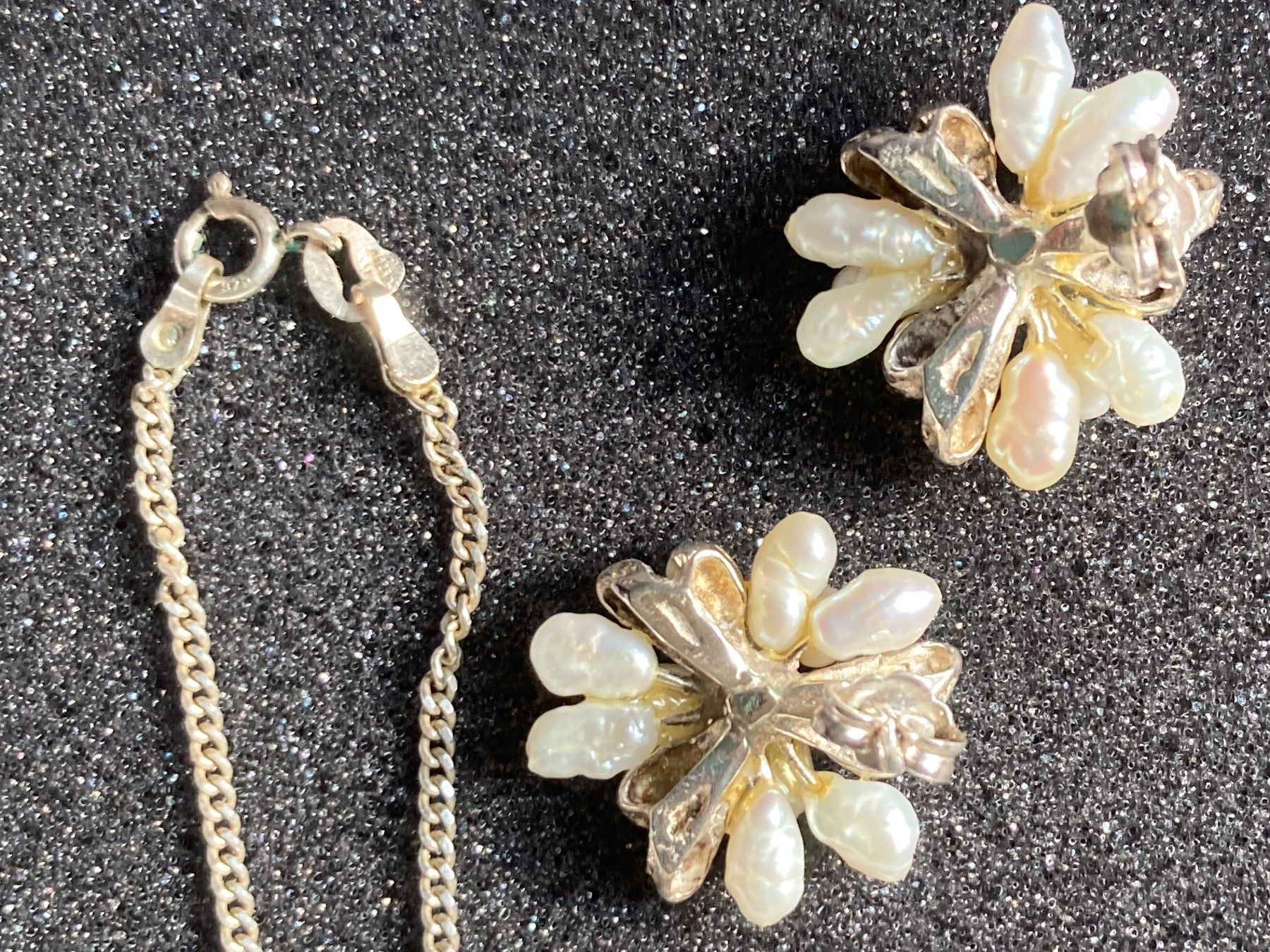 Ohrringe & -stecker: Silber Perlmutt Schmuckset Blume – Gebraucht aus Stallikon von dotka07 4