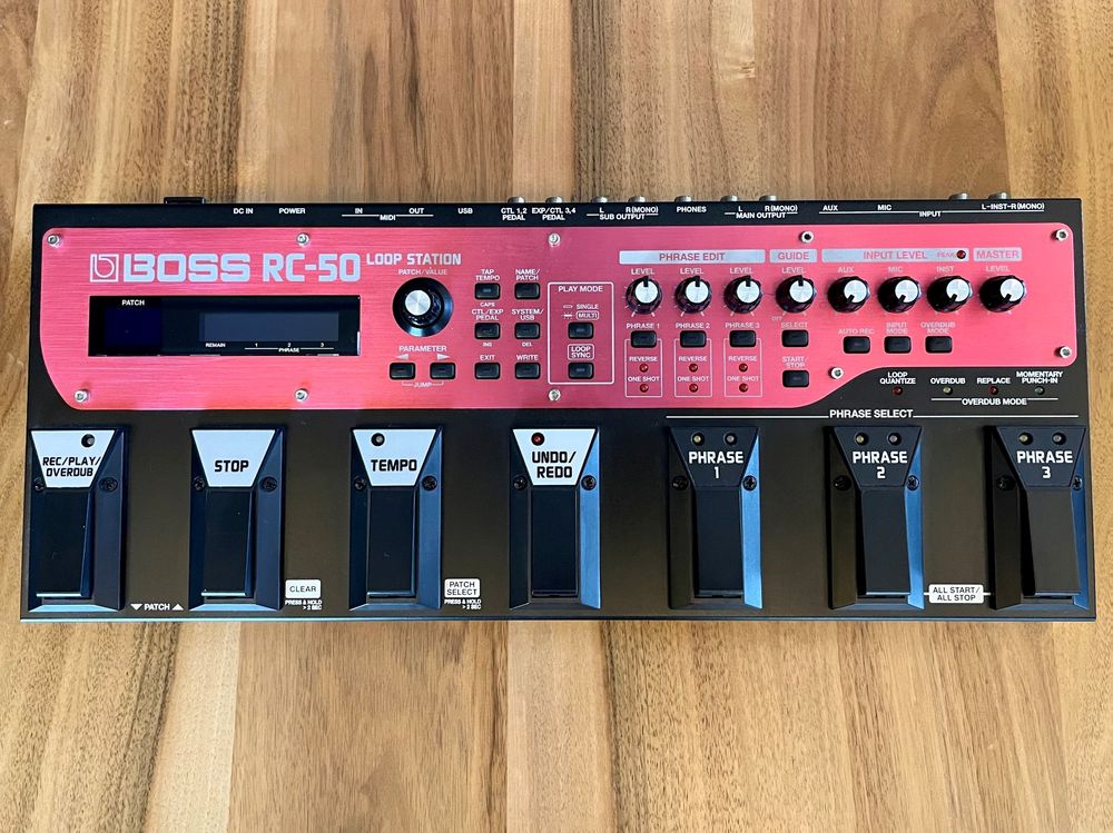 Boss RC-500 Pedale Looper a 2 Tracce, Loop Station con Alimentatore