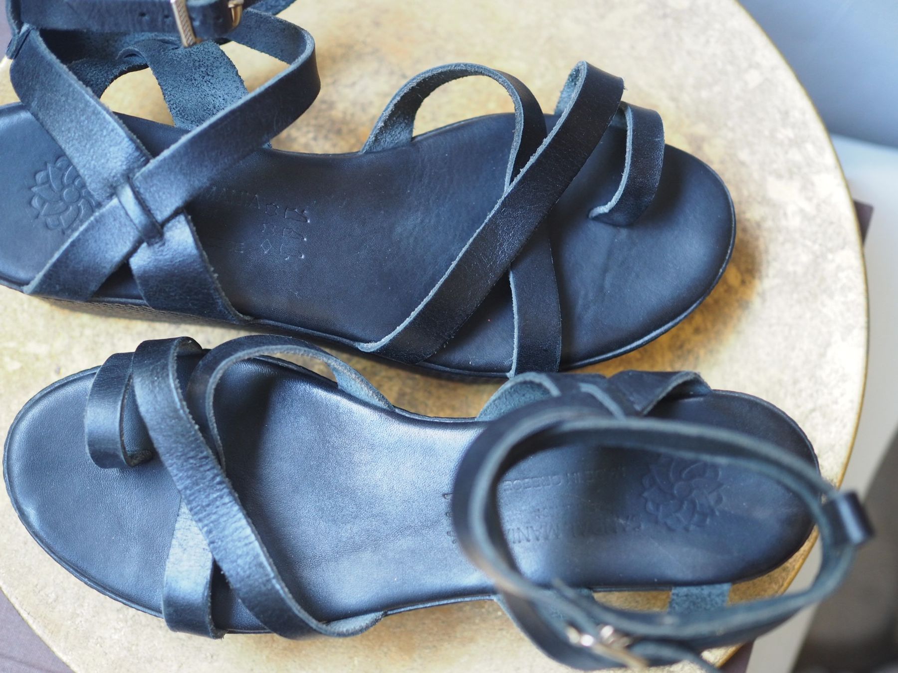 Scarpe da donna: Handgemachte Leder Sandalen Gr. 38 – Nuovo (secondo la descrizione) da Luzern venduto da MweziMystique 5