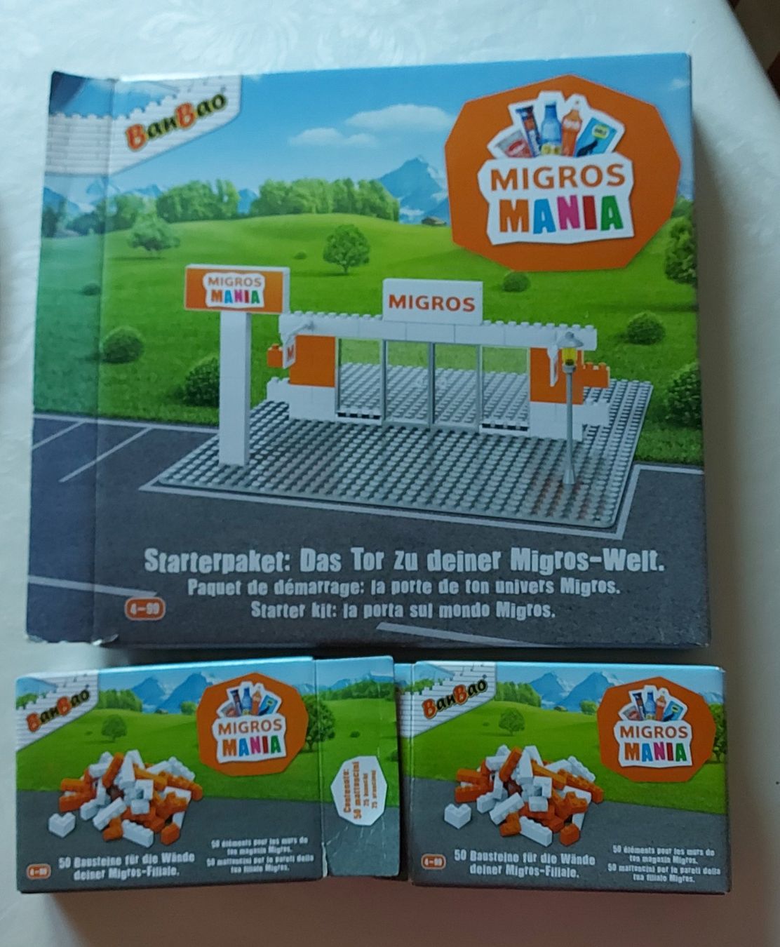 Migros Giocattoli: Migros Mania BanBao Bausteine plus Sammelmappe – Usato da Ittigen venduto da giallosole