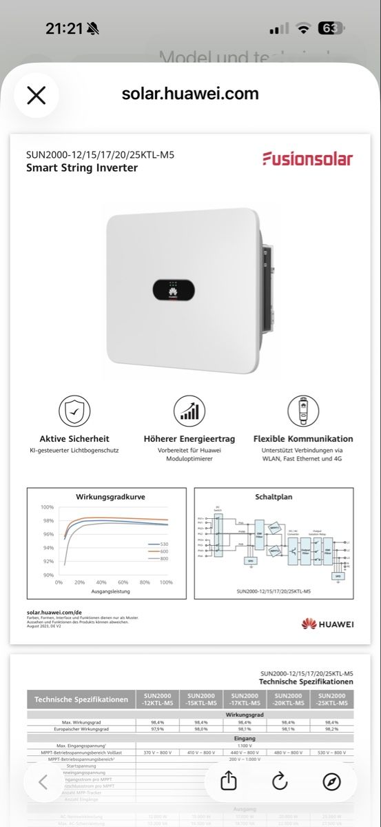 Huawei Inverter: Wechselrichter für Solar Anlage – Usato da Thun venduto da Allservicescom 3