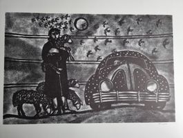 MAX HUNZIKER  ZINKÄTZE (LITHOGRAPHIE) IM DRUCK SIGNIERT