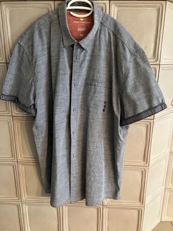 Tom Tailor Herren Hemd, Kurzarm, Gr. XXL, Baumwolle