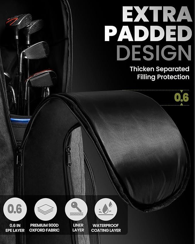Borse: Golf-Reisetasche mit Rollen & Regenschutz – Nuovo e nell'imballaggio originale da Porrentruy venduto da HouseKraftByJenny 5