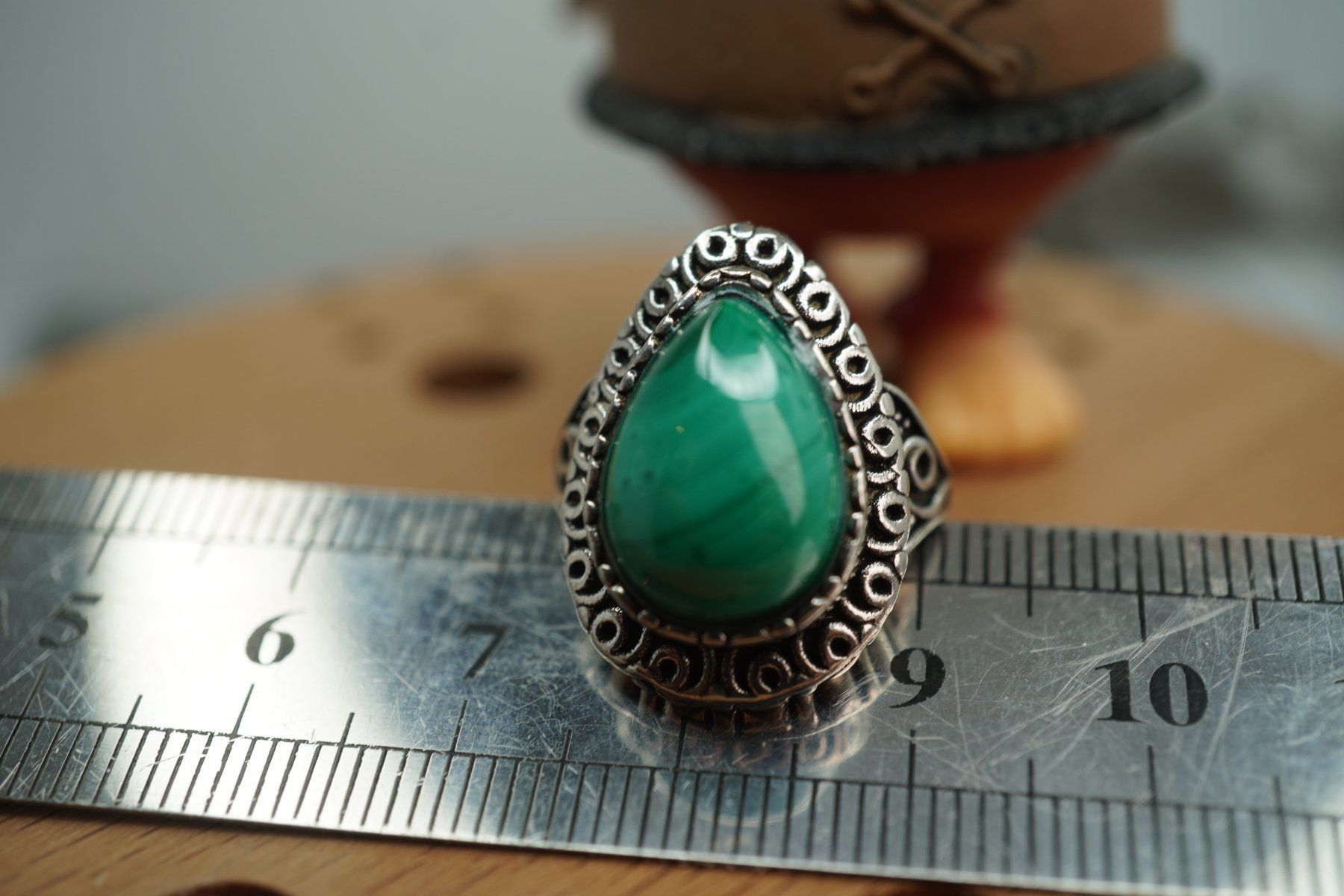 Minerali & Pietre curative: Malachit Edel    ring Grösse  Variabel     (Räumung!) – Nuovo e nell'imballaggio originale da Eschenbach SG venduto da topstone