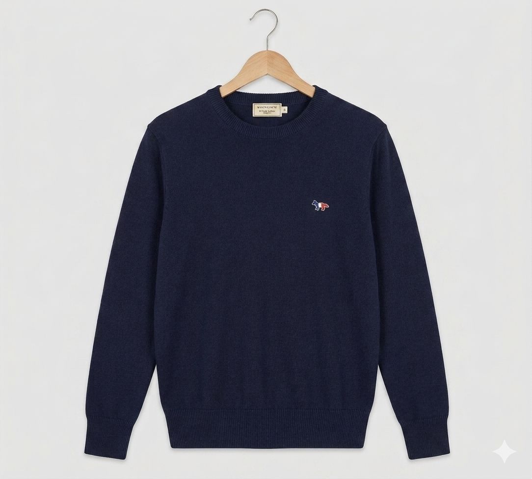 Maglioni & Felpe: Pull Maison Kitsuné Bleu Marine - Renard Tricolore - M – Usato da Le Locle venduto da sAm_2112