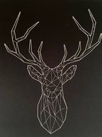 Hirsch Wandbild, moderne Deko, neuwertig, Wand-Deko!