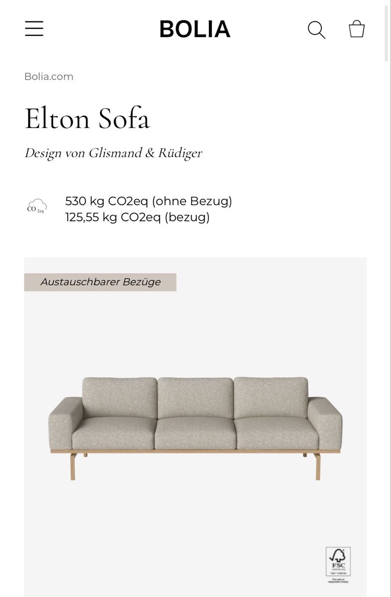 Sofas: Bolia Sofa Elton 3 - Sitzer – Gebraucht aus Zürich von hap_plg7