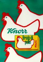 KNORR BRODO DI POLLO 1954 - Manifesto originale