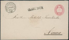 GL Glarus Route - Stabstempel - Bahnstempel - Tübli Brief