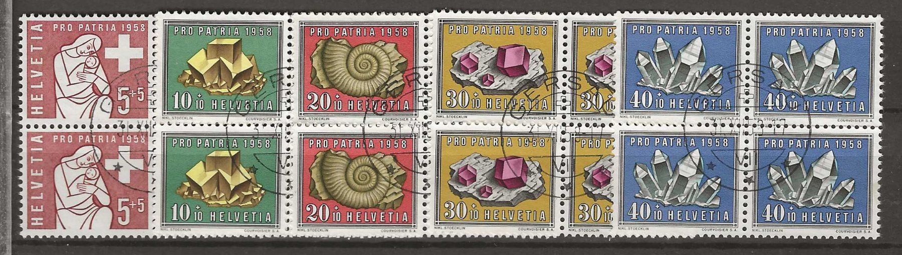 Tutti i francobolli: PP058 - Pro Patria 1958 B4 obl. Gersau – Usato da Trélex venduto da Phil_Albert