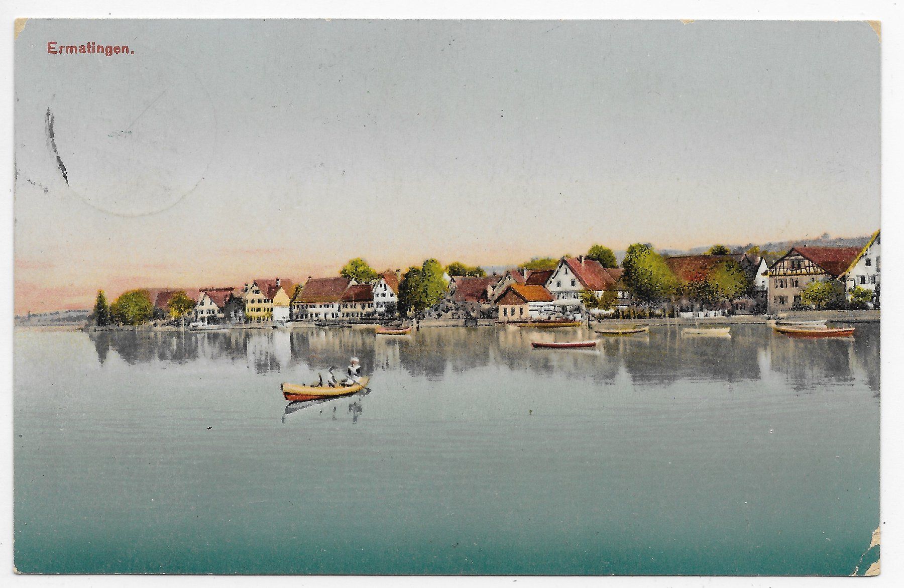 Cartoline postali: Ansicht von Ermatingen um 1912 – Usato da Hefenhofen venduto da Richsalz