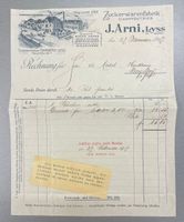 1917 Litho Rechnung J. Arni, Lyss mit Vermerk "Büchsenretour