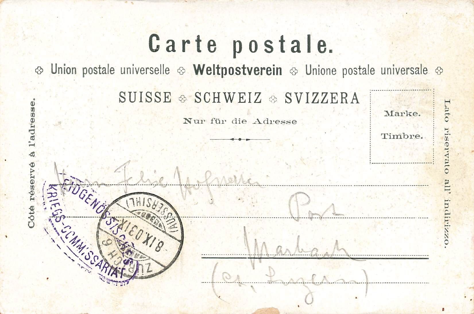 Cartoline postali: Zurich – Usato da Biasca venduto da Blenio71 1