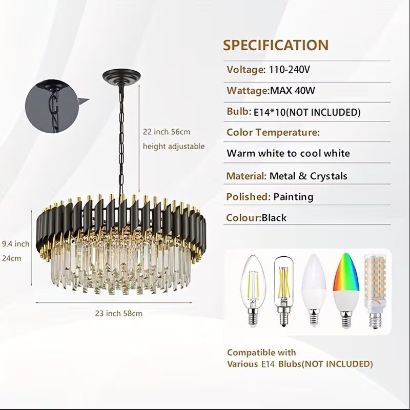 Lampadari & plafoniere: Grosse luxuriöse Kronleuchter Black & Gold – Nuovo e nell'imballaggio originale da Bern venduto da Miraitrading 3