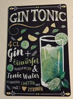 Blechschild von Gin Tonic, Bar Deko. (nov401)