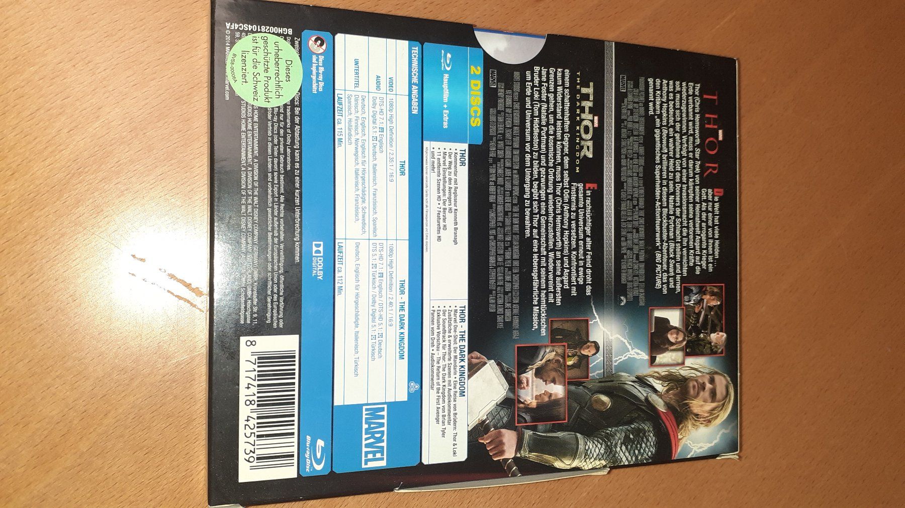 Tutti i DVDs: Marvel's Thor 1 & 2 Blu-Ray – Usato da Linthal venduto da Luther 4