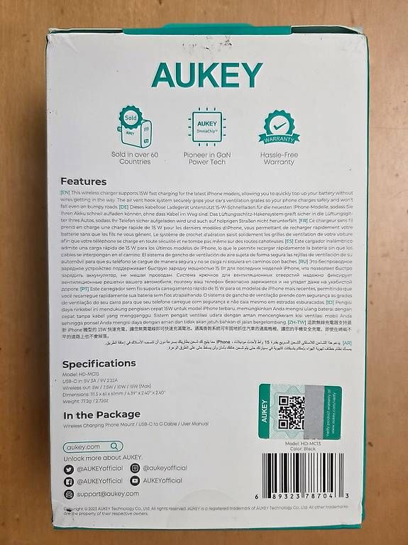Caricabatterie: Aukey MagFusion QI2 magnetic fast wireless charging mount – Usato da Zimmerwald venduto da Chole 1