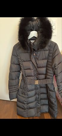 DAMEN WINTERJACKE-NEU-SCHWARZ-PELZ-GR.L
