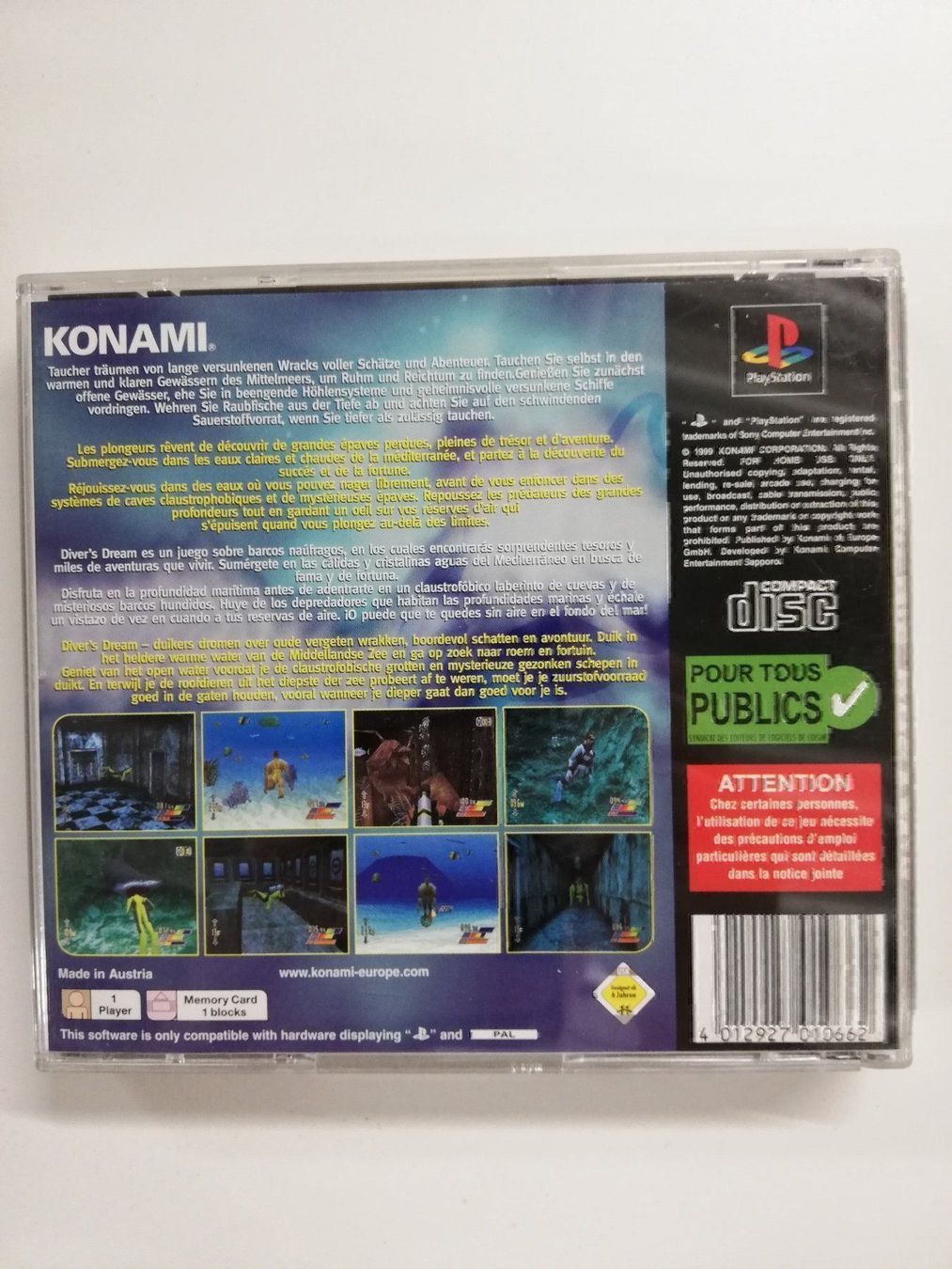 Sony Giochi: Diver's Dream / Sony Playstation 1 PS1 – Usato da St. Gallen venduto da zorro_dc 1