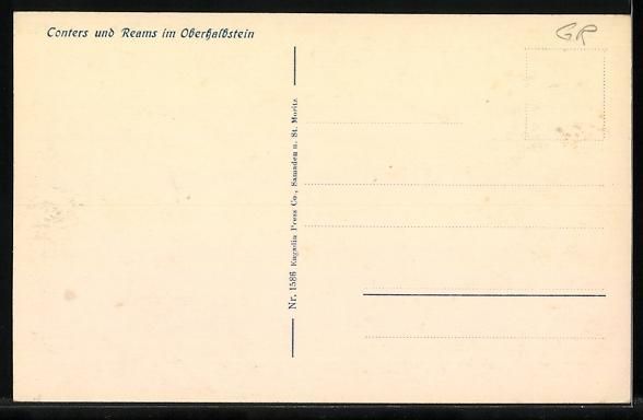Cartoline postali: Conters im Oberhalbstein, Panorama mit R – Usato da Berlin venduto da bartko-reher 1