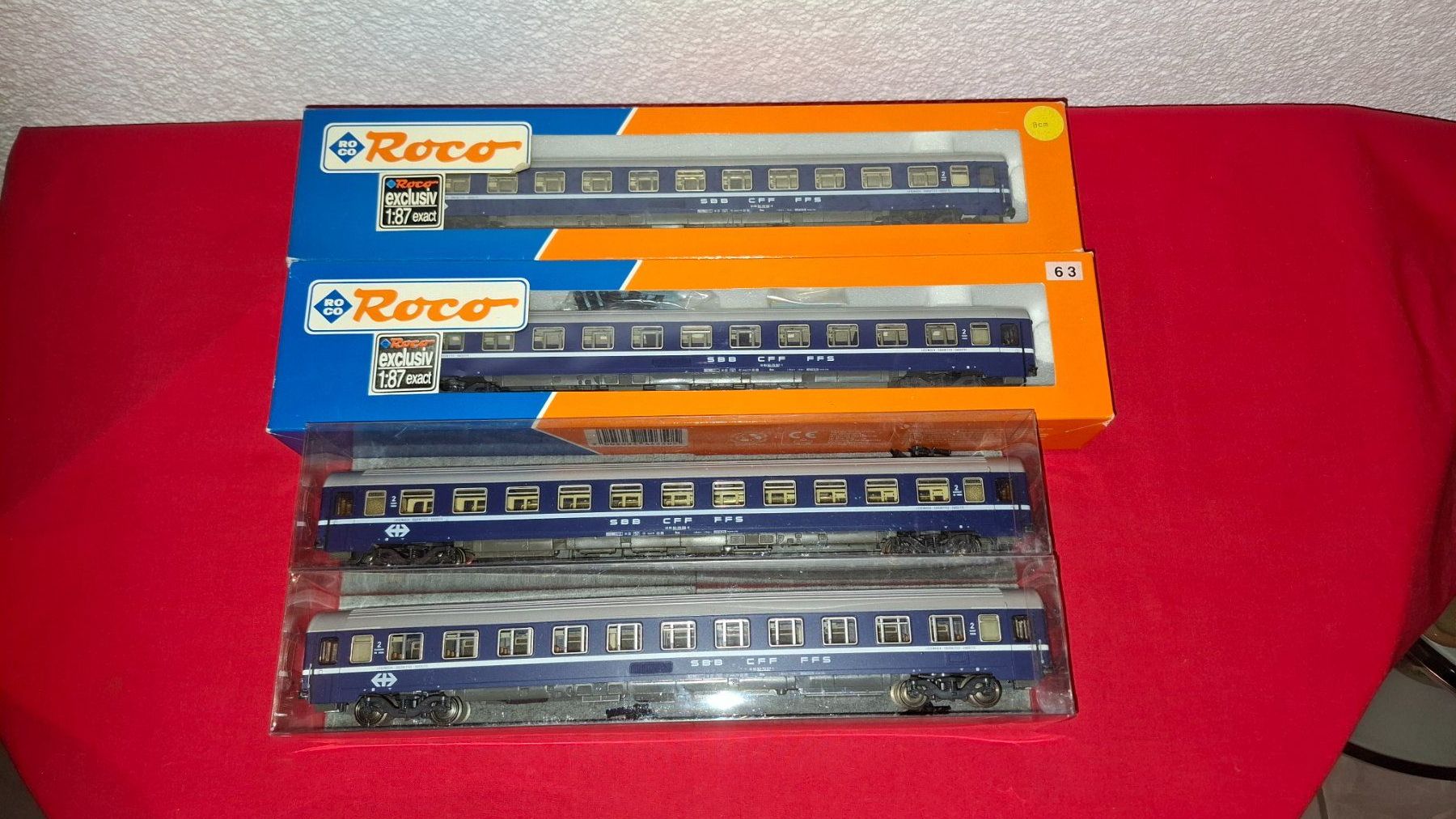 Roco Modellini di ferrovie: Roco : 4  Liegewagen der SBB , DC – Usato da Märwil venduto da Siebenzipfel 1