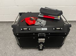 Topcase GIVI Trekker Outback Blackline 58 mit Rückenpolster