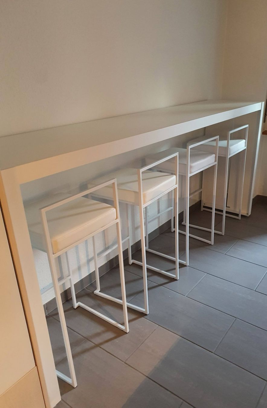 Table haute design La Palma PANCO – 240 cm – Blanc intégral (Gebraucht ...