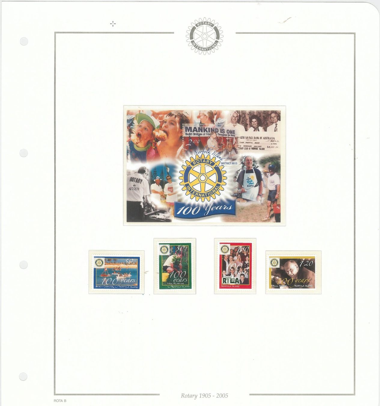 Tutti i francobolli: Motiv Sammlung Rotary 1905-2005 – Usato da Gränichen venduto da philatelie-biz 2