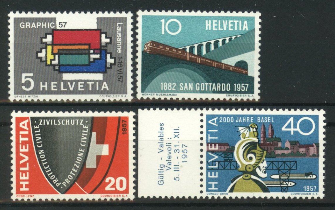 Tutti i francobolli: 1957, Gedenkmarken ** – Nuovo (secondo la descrizione) da Willisau venduto da Vollstempel