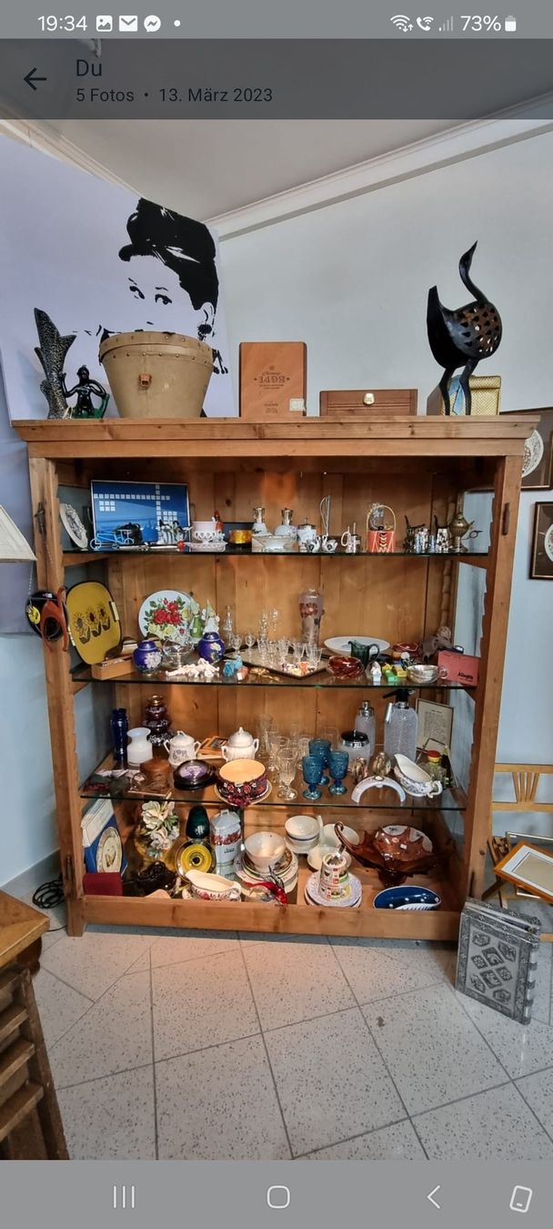 Vitrinen: Holzkasten als Vitrine umgestaltet – Gebraucht aus Berschis von treedosha01