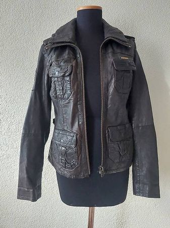 Superdry Lederjacke Grösse XS