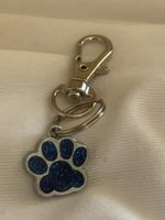 Porte-clés patte bleue à paillettes 🐾🐶💙