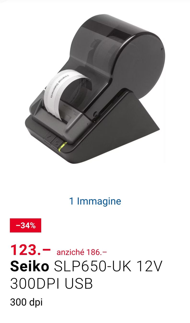 Stampanti: Etiketten Drucker SII SLP650 – Usato da Morbio Inferiore venduto da steve1ch 5