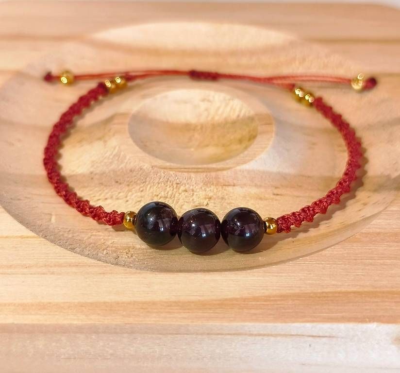 Bracelets: Bracelet fait main en améthyste et Grenat  – D'occasion à Ursy par tan_8qdl 2