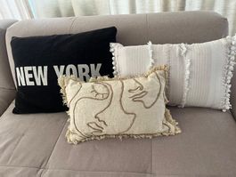 Kissen New York und Boho Stil 3er Set guter Zustand