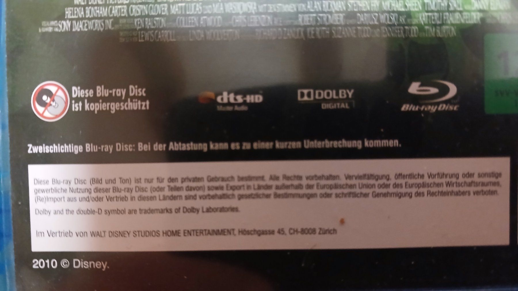 Tutti i DVDs: DVD (ALICE IM WUNDERLAND) – Usato da hinwil venduto da tho_j6kz 6
