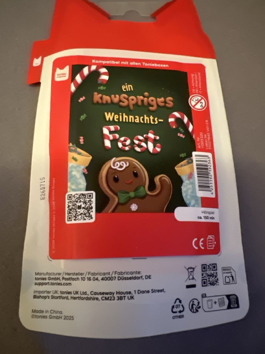 Tonies Calendari:   Tonies ein knusprigesWeihnachtsfest – Nuovo e nell'imballaggio originale da Leuggern venduto da Darwin016 1