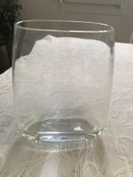 Italienische Glasvase von Luigi Bormioli mit Vogelmuster