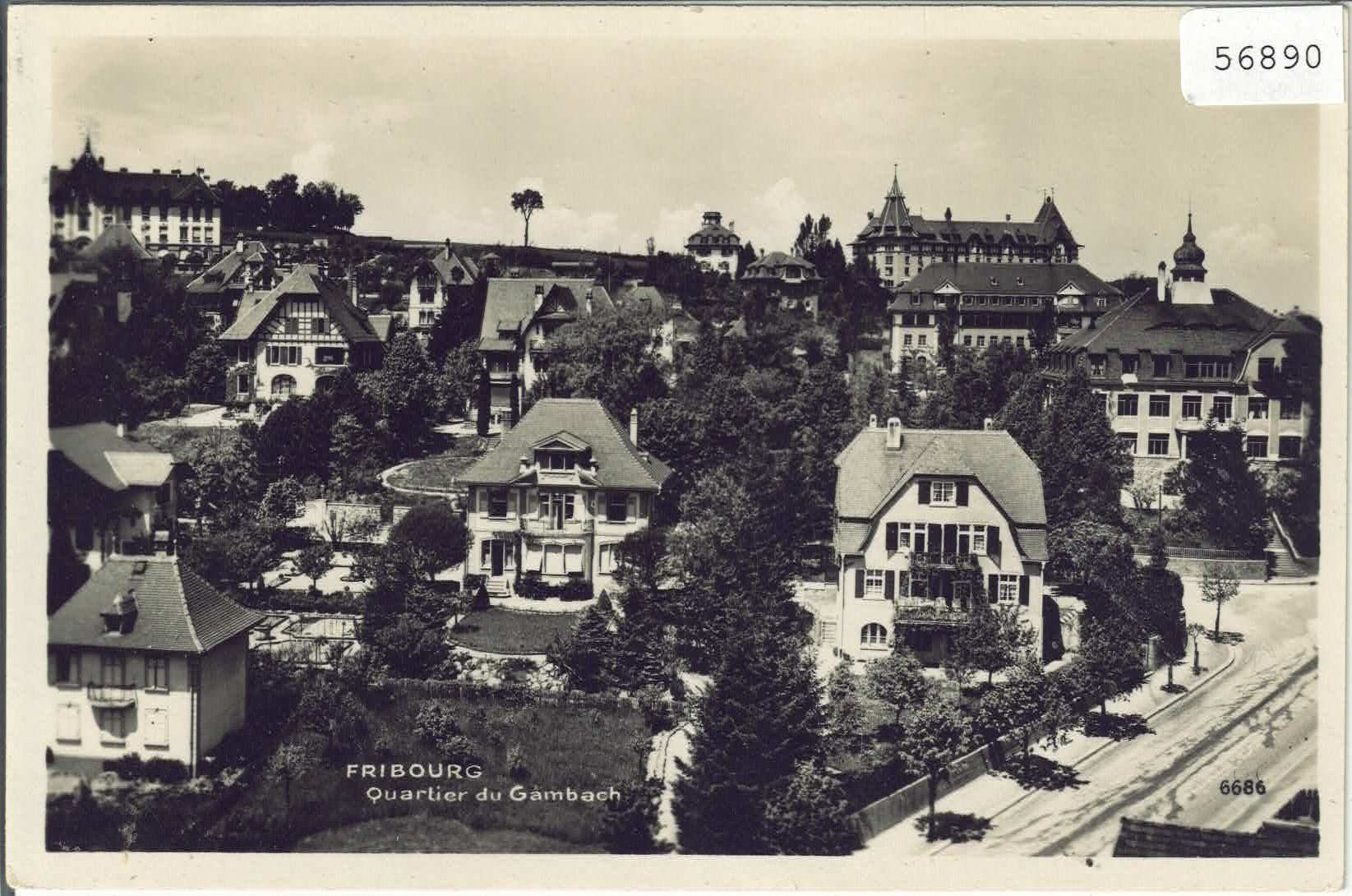 Ansichtskarten: Fribourg - Quartier du Gambach – Gebraucht aus Ettingen von Kartenplanet