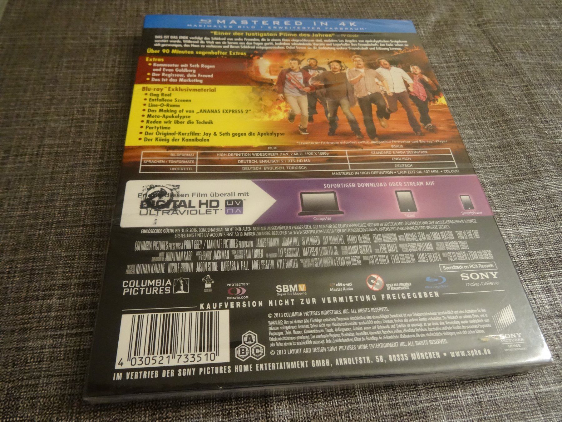 Tutti i DVDs: Das ist das Ende - Blu-Ray NEUWARE – Nuovo e nell'imballaggio originale da Olten venduto da Disc-Verkauf 1