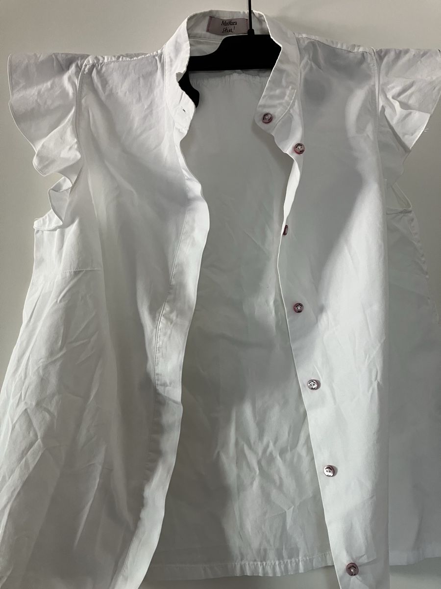 Max Mara Blusen: Camicetta bianca Max Mara, XS/S – Neu (gemäss Beschreibung) aus Lugano von jfo_7lsm