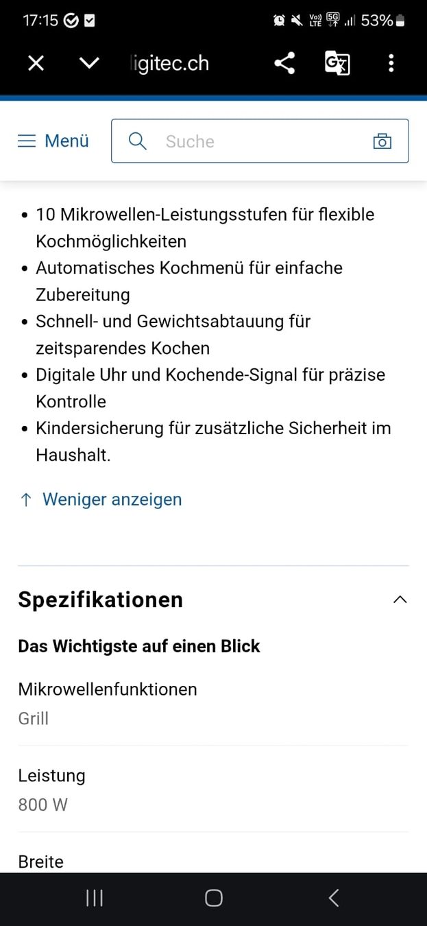 Mio Star Backöfen: MIOSTAR Mikrowelle mit Grill 800W NEU – Neu (gemäss Beschreibung) aus Balsthal von Leila_Luna 5