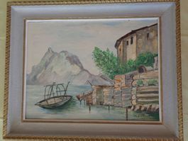Ölbild auf Pavatex - San Salvatore