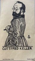 Ernst Würstenberger, Holzschnitt, Gottfried Keller, 1920