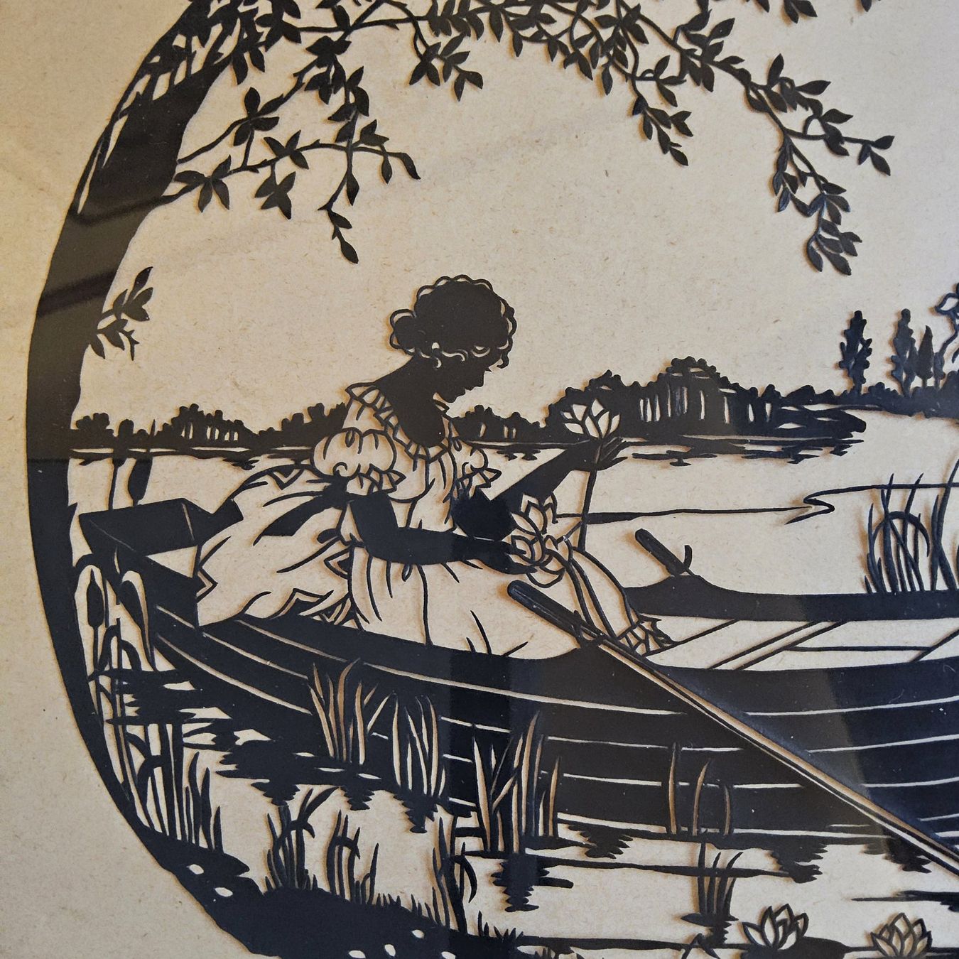Grafiken & Lithographien: Paar romantische antike Scherenschnitte ca 1880 – Gebraucht aus Zürich von helsan